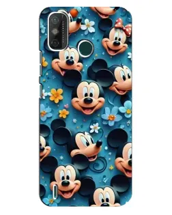 Чохол для TECNO Spark GO (2020) з картинкою «Паттерн Міккі та Мінні»