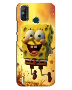 Чехол для TECNO Spark GO (2020) с картинкой «Губка Боб прыгает»