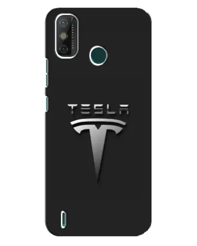 Чехол для TECNO Spark GO (2020) с картинкой «Стальной логотип Tesla»