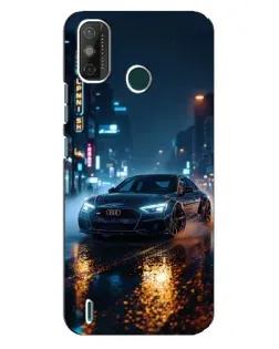 Чехол для TECNO Spark GO (2020) с картинкой «Ночной город и Audi»