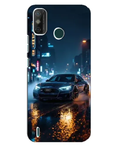 Чехол для TECNO Spark GO (2020) с картинкой «Ночной город и Audi»