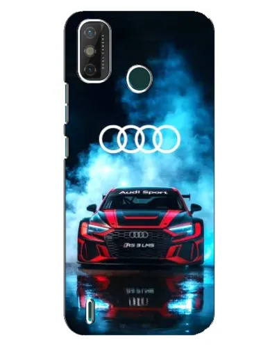 Чехол для TECNO Spark GO (2020) с картинкой «Audi Sport — неон»