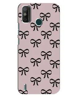 Чехол для TECNO Spark GO (2020) с картинкой «Черные бантики»