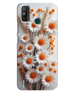 Чехол для TECNO Spark GO (2020) с картинкой «Белые сухоцветы»