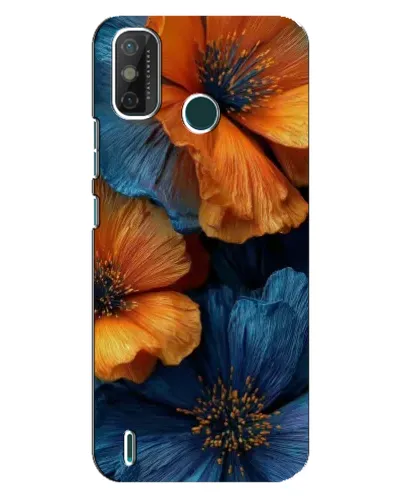 Чехол для TECNO Spark GO (2020) с картинкой «Яркая сине-оранжевая флора» Чехол для TECNO Spark GO (2020) с картинкой «Яркая сине-оранжевая флора»