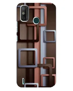 Чехол для TECNO Spark GO (2020) с картинкой «Коричневые объемные квадраты» Чехол для TECNO Spark GO (2020) с картинкой «Коричневые объемные квадраты»