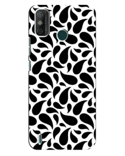 Чехол для TECNO Spark GO (2020) с картинкой «Контрастные черные капли»