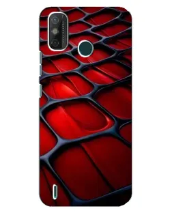 Чехол для TECNO Spark GO (2020) с картинкой «Красная глянцевая сетка»