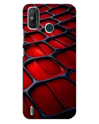 Чехол для TECNO Spark GO (2020) с картинкой «Красная глянцевая сетка»