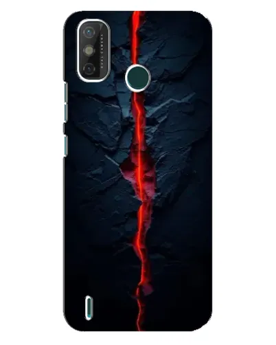 Чехол для TECNO Spark GO (2020) с картинкой «Kрасная лавовая трещина»