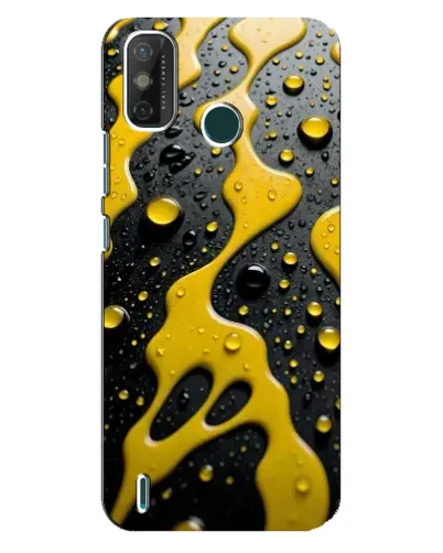 Чехол для TECNO Spark GO (2020) с картинкой «Жидкое желтое золото»