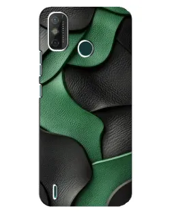 Чехол для TECNO Spark GO (2020) с картинкой «Зеленые кожаные волны»