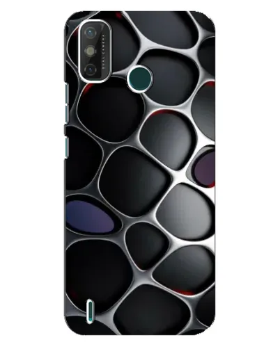Чехол для TECNO Spark GO (2020) с картинкой «Объемная темная решетка»