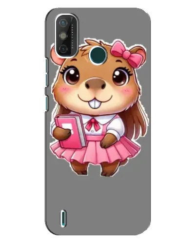 Чехол для TECNO Spark GO (2020) с картинкой «Девочка капибара»