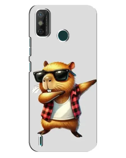 Чехол для TECNO Spark GO (2020) с картинкой «Капибара рэпер даб»