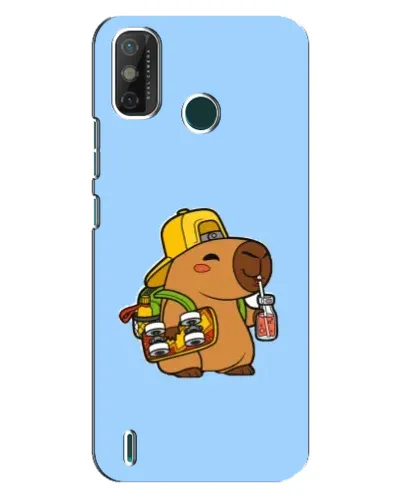 Чехол для TECNO Spark GO (2020) с картинкой «Капибара на скейте»