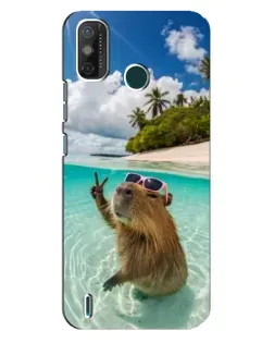 Чехол для TECNO Spark GO (2020) с картинкой «Капибара на море»