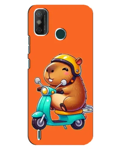 Чехол для TECNO Spark GO (2020) с картинкой «Капибара на скутере»