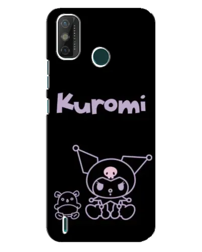Чехол для TECNO Spark GO (2021) с картинкой «Kuromi — черный минимализм»