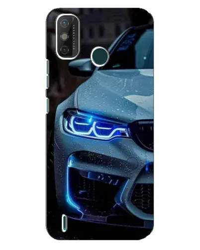 Чохол для TECNO Spark GO (2021) з картинкою «Погляд BMW з синіми фарами»