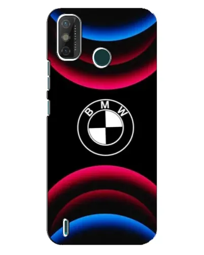 Чехол для TECNO Spark GO (2021) с картинкой «Логотип BMW и неоновые дуги»