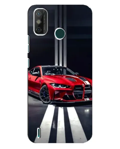 Чохол для TECNO Spark GO (2021) з картинкою «Червона BMW на дорозі»
