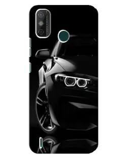 Чехол для TECNO Spark GO (2021) с картинкой «Черная BMW — профиль»