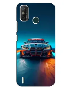 Чехол для TECNO Spark GO (2021) с картинкой «BMW — огни неона»
