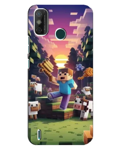 Чехол для TECNO Spark GO (2021) с картинкой «Стив на ферме» Чехол для TECNO Spark GO (2021) с картинкой «Стив на ферме»