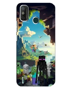 Чехол для TECNO Spark GO (2021) с картинкой «Эндермен в лесу»