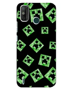 Чехол для TECNO Spark GO (2021) с картинкой «Паттерн с криперами»