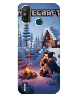 Чехол для TECNO Spark GO (2021) с картинкой «Зимний Minecraft»
