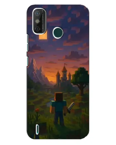 Чехол для TECNO Spark GO (2021) с картинкой «Стив у башни» Чехол для TECNO Spark GO (2021) с картинкой «Стив у башни»