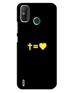 Чехол для TECNO Spark GO (2021) с картинкой «Сердце и Крест»