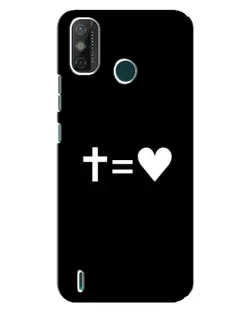 Чехол для TECNO Spark GO (2021) с картинкой «Крест и Сердце»