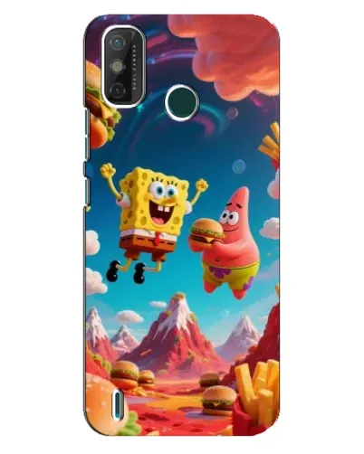 Чохол для TECNO Spark GO (2021) з картинкою «Космічний фастфуд»