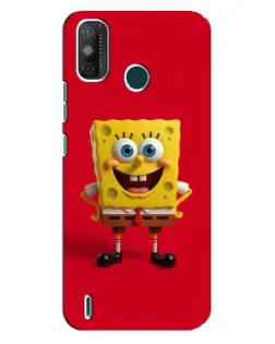 Чехол для TECNO Spark GO (2021) с картинкой «Спанч Боб на красном»