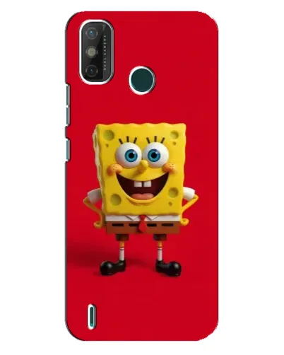 Чохол для TECNO Spark GO (2021) з картинкою «Спанч Боб на червоному»