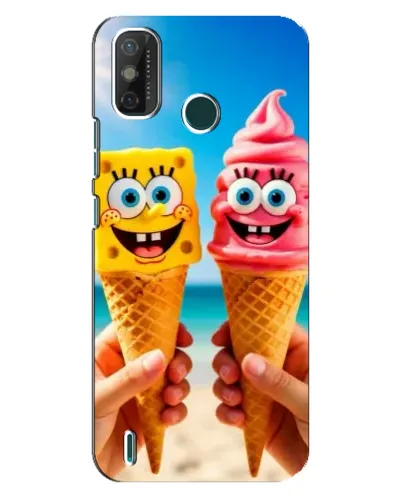 Чохол для TECNO Spark GO (2021) з картинкою «Спанч Боб морозиво»