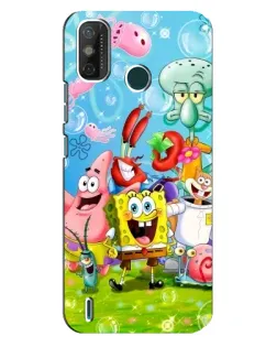 Чехол для TECNO Spark GO (2021) с картинкой «Губка Боб и друзья»
