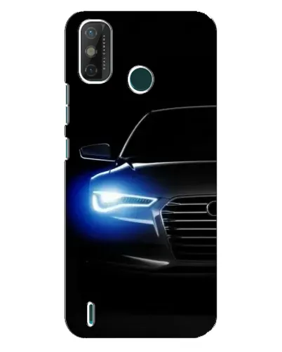 Чехол для TECNO Spark GO (2021) с картинкой «Неоновый взгляд Audi»