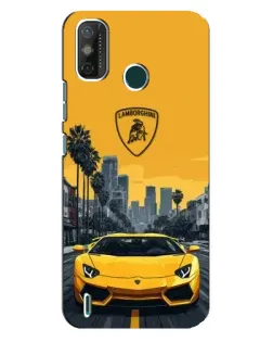 Чехол для TECNO Spark GO (2021) с картинкой «Желтый Lamborghini город» Чехол для TECNO Spark GO (2021) с картинкой «Желтый Lamborghini город»