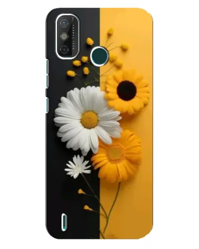 Чехол для TECNO Spark GO (2021) с картинкой «Подсолнух и ромашка»