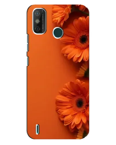 Чехол для TECNO Spark GO (2021) с картинкой «Оранжевые герберы»