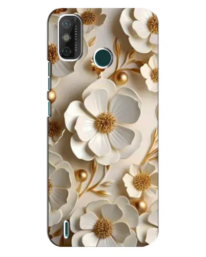 Чехол для TECNO Spark GO (2021) с картинкой «Белие бумажние  цвети»