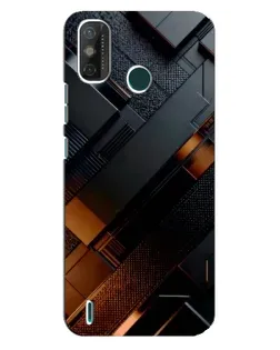 Чехол для TECNO Spark GO (2021) с картинкой «Черные геометрические блоки»