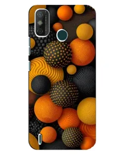 Чехол для TECNO Spark GO (2021) с картинкой «Объемные оранжевые сферы»