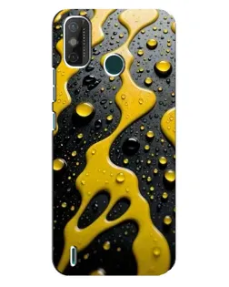Чехол для TECNO Spark GO (2021) с картинкой «Жидкое желтое золото»
