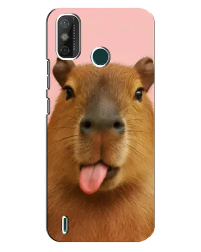 Чехол для TECNO Spark GO (2021) с картинкой «Капибара с языком»