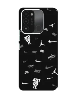 Чехол для TECNO Spark GO (2022) с картинкой «Nike Black Pattern» Чехол для TECNO Spark GO (2022) с картинкой «Nike Black Pattern»